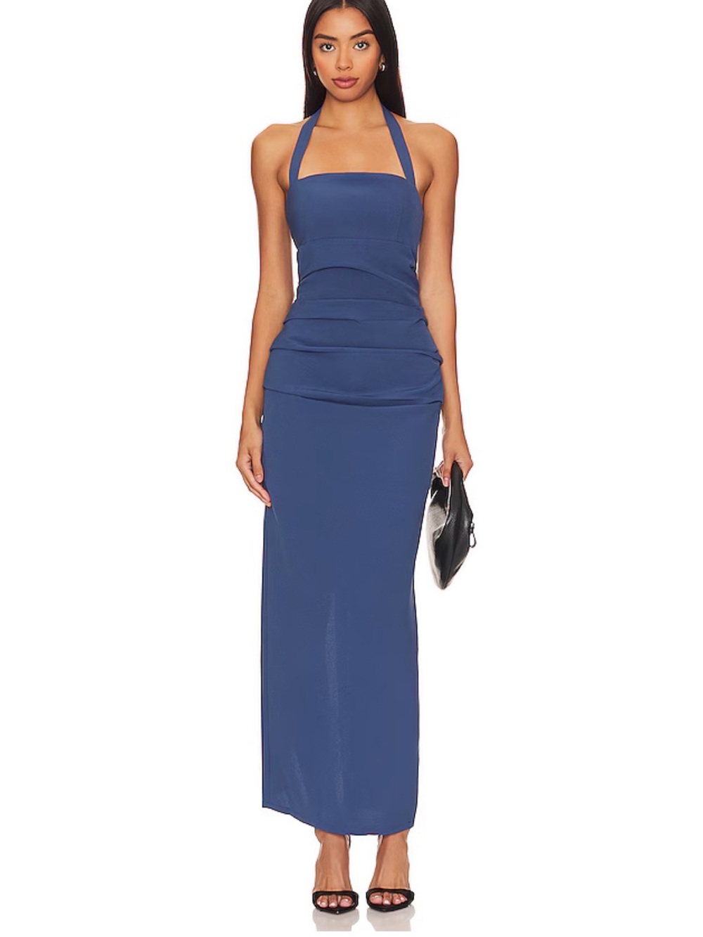 Lioness 1999 Maxi Halter dress Blue Strapless Ruched. Brand new. Size XS